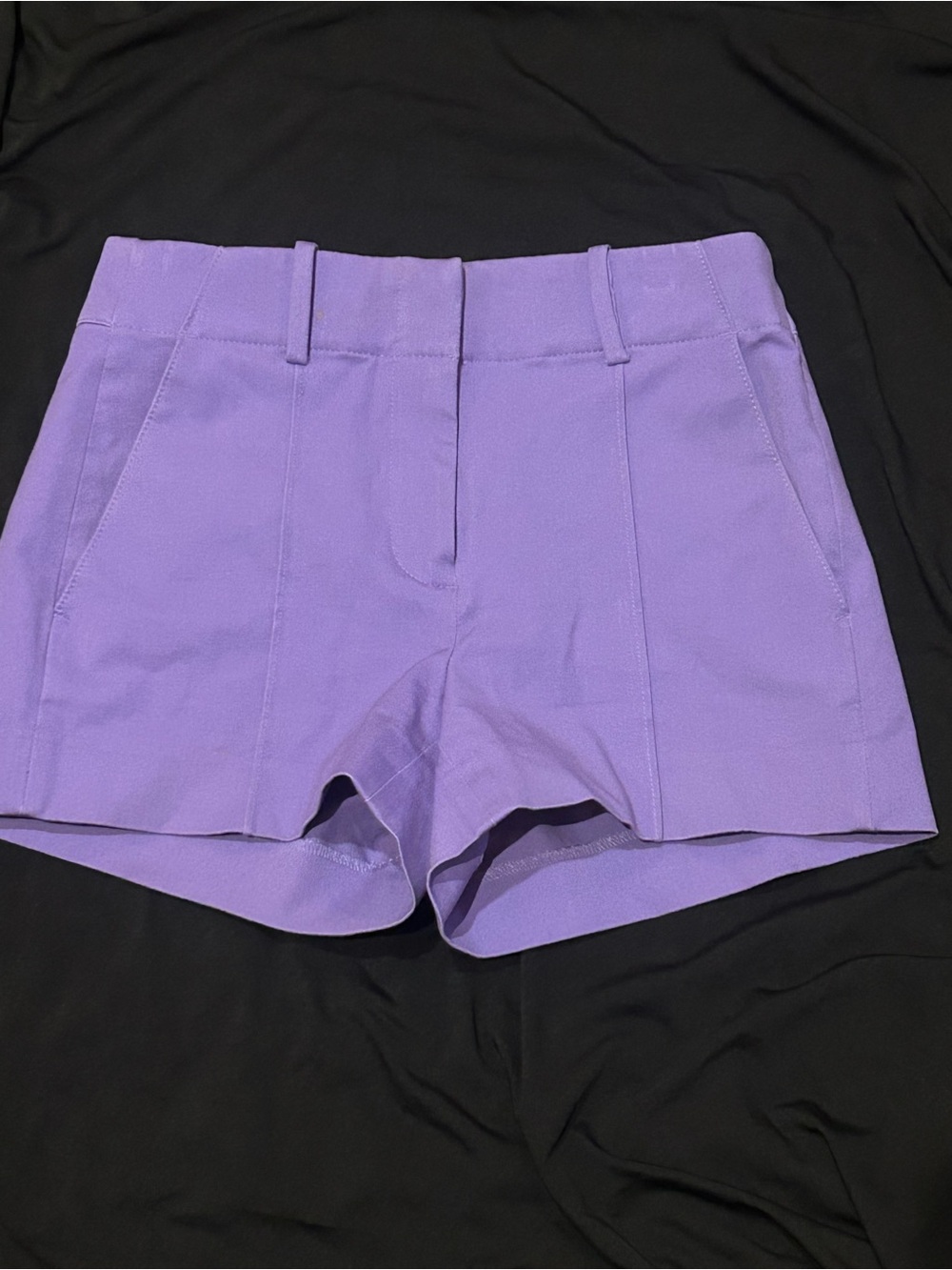 Women's J.Crew Pintuck suit short in bi-stretch cotton blend purple size 00